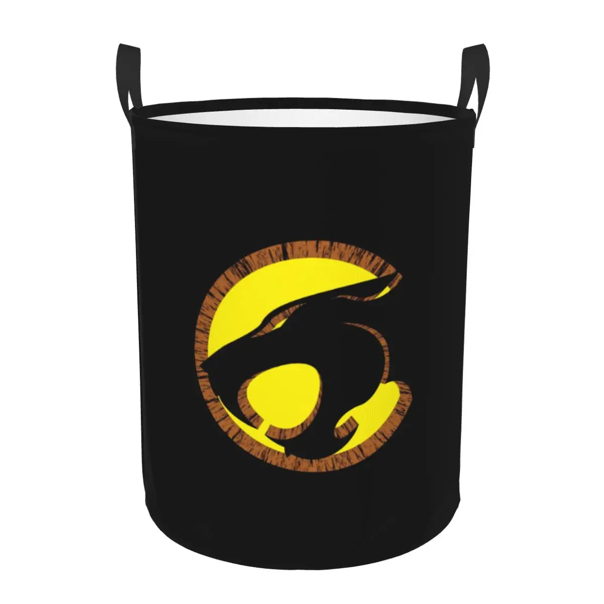 Anime Thundercats Logo Laundry Basket Foldable Cartoon Clothes Hamper for Nursery Kids Toys Storage Bag