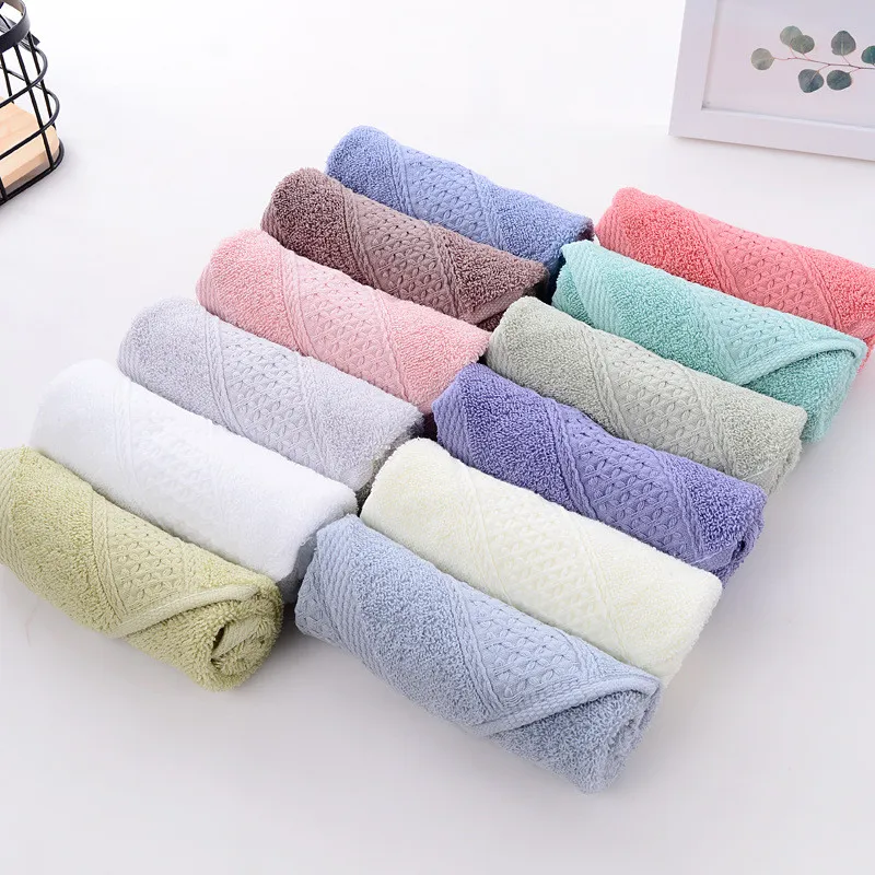 100% cotton face towel absorbent pure hand wash hair shower microfiber towel bathroom family hotel