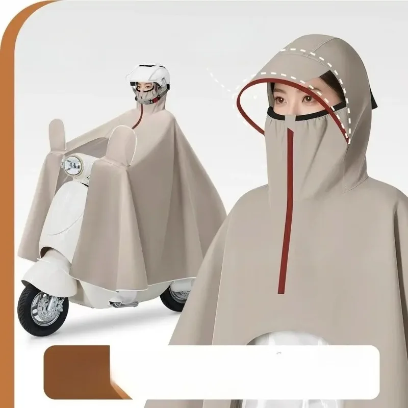New Clairvoyant Electric Car Raincoat, Poncho, Thickened for Adults, Long Poncho for Cycling, Full Body Rainstorm Prevention