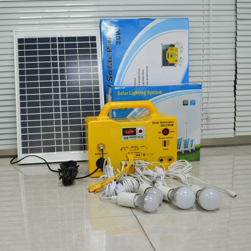 High capacity 3w solar portable systems solar power system home mini solar system