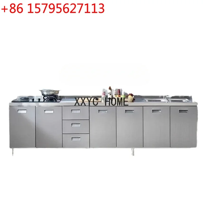 

Stainless Steel Cabinet 304 Thickened Kitchen Stove Locker Cupboard Simple