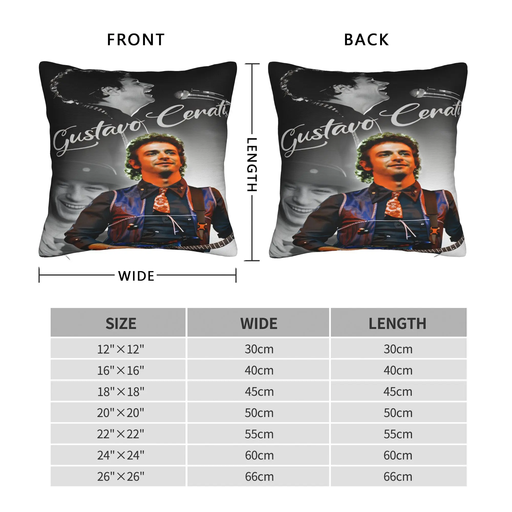 Pillow Case Gustavo Cerati Argentine Singer  Square  Pillow Cover For Sofa Home Decor Funny Pillowcases