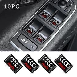 10 unids/set 3D estilo coche epoxi emblema pegatinas decoración accesorios para Audi S line A4 b6 b8 b7 b9 b5 A6 A3 A8 Q3 Q5 Q7 RS4 RS7 8V