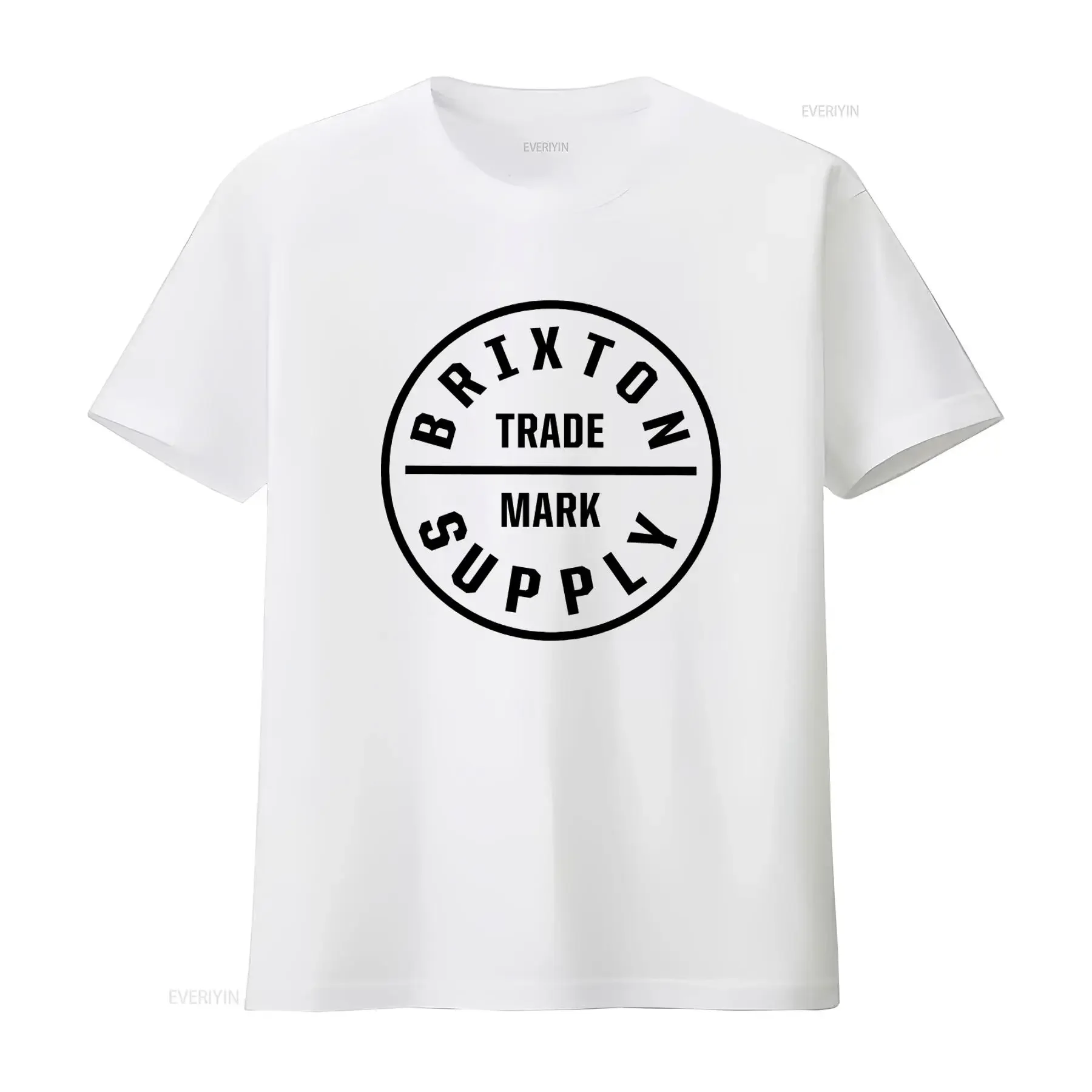 BRIXTON Herren-T-Shirt mit Trade Mark Supply Print, stilvoll und bequem, Vintage-Waschung, grafische Streetwear, vielseitig einsetzbar, für Herren
