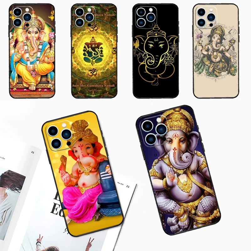 Lord Ganesha Case For iPhone 15 16 14 Plus 11 12 13 Pro Max Mini X XR XS Max 7 8 Plus Back Cover