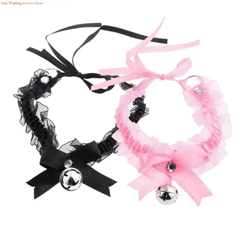G92D Bowknot Necklaces Collar with Splendid Ribbon Sexy Lace Detachable Cosplay Anniversary Jewelry