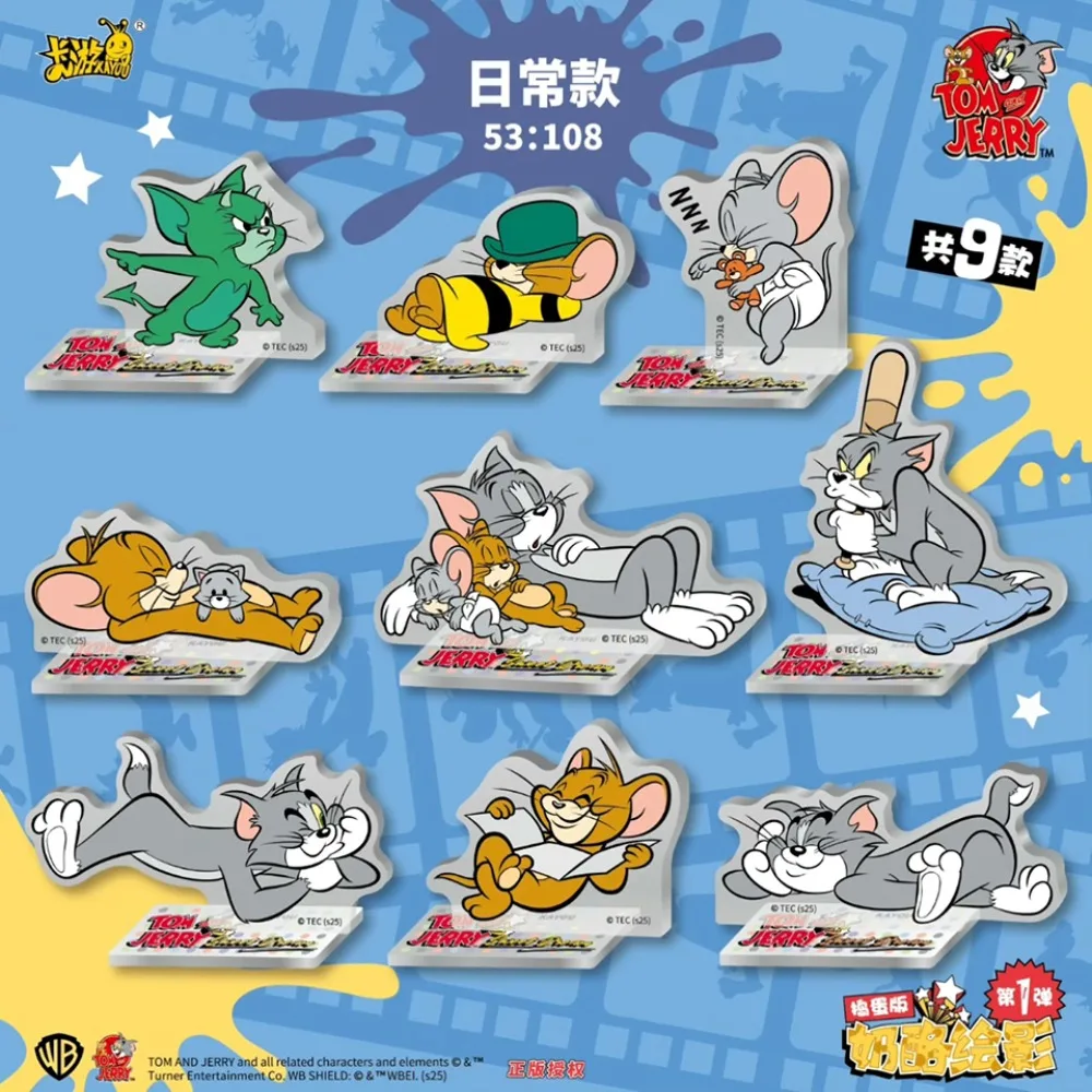 KAYOU 本物のアニメーショントムとジェリー周辺アクリルスタンドフィギュア漫画 Q バージョンキャラクターモデルおもちゃ誕生日プレゼント