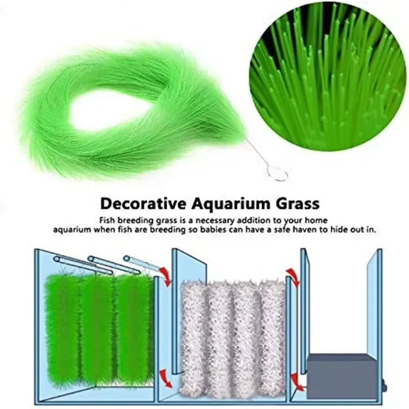 60/100cm Koi Fish Pond Filter Hatching Grass Brush Biochemical Filtration System High-density Brush Goldfish Spawning Incubator