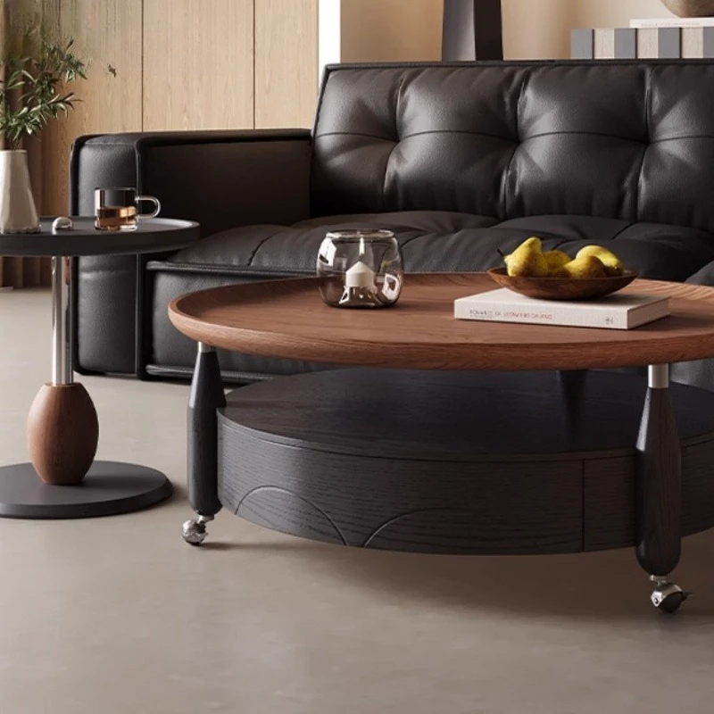 

Small apartment Italian minimalist style combination living room home modern light luxury high-end French retro solid wood