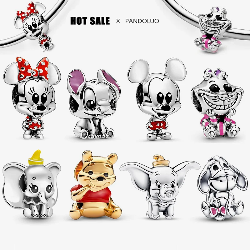 

Hot selling DIsney Michimini Stitch Charm Beads fits Pandora Bracelets 925 Silver Marvel Spider Man Charms Pendant Jewelry gifs