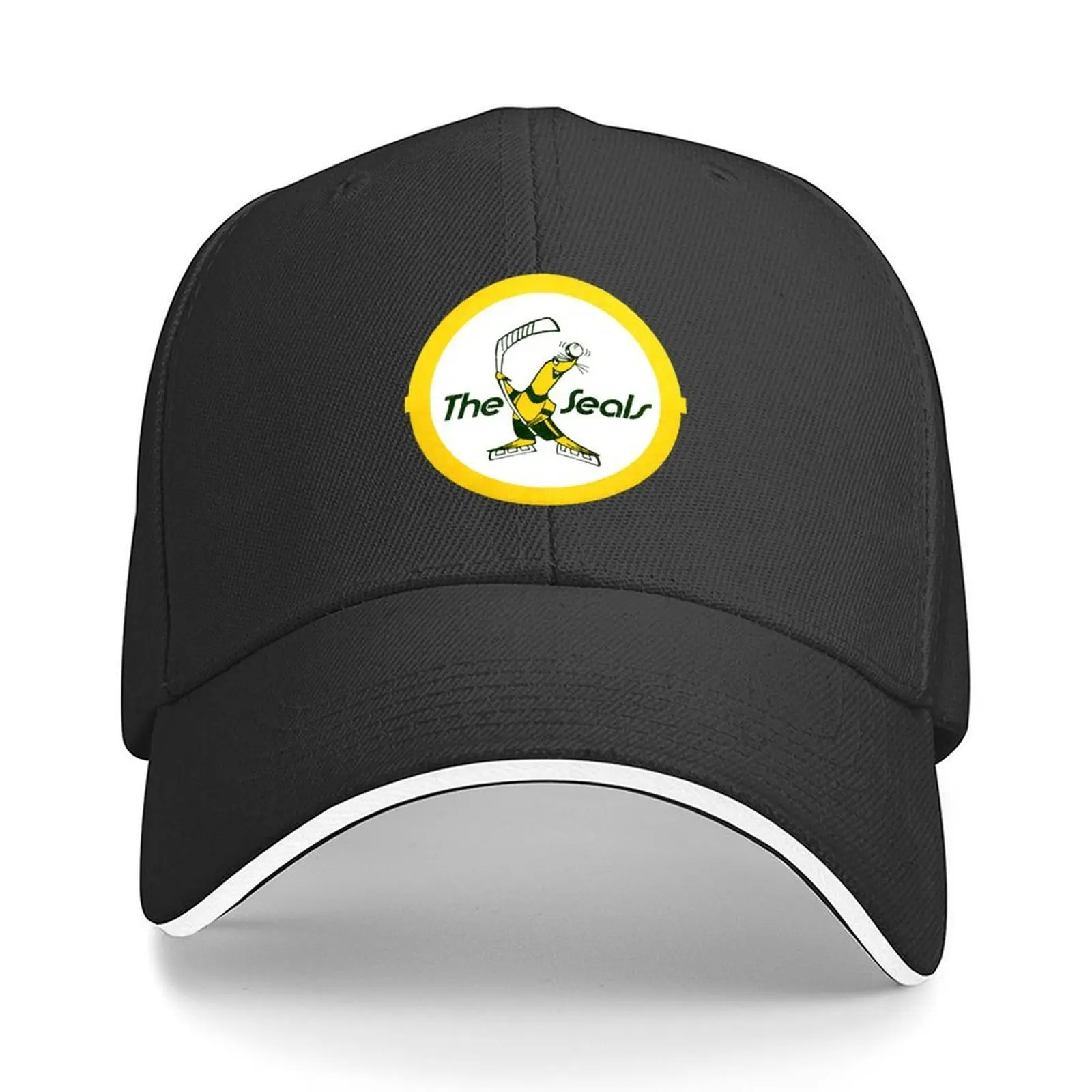 

Columbus Golden Seals logo Baseball Cap Sunscreen Snapback Cap designer cap hats on offer Woman Hats Men's