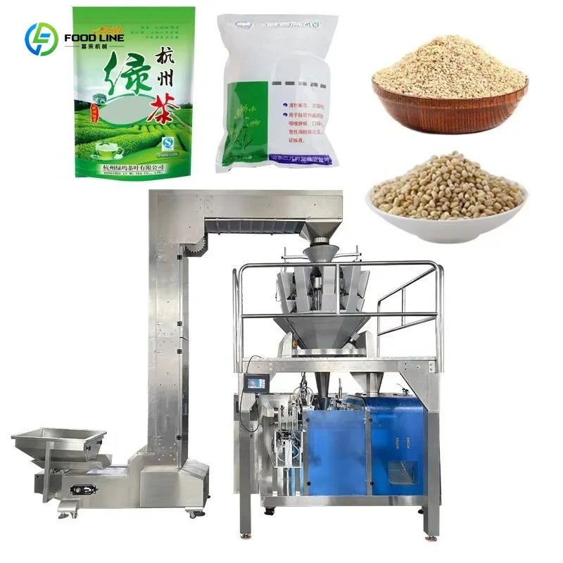Customized Automatic Grain Granule Packaging Machine Vertical Multi-head Weighing Unit for Sugar Salt Rice 1kg 2kg 5kg