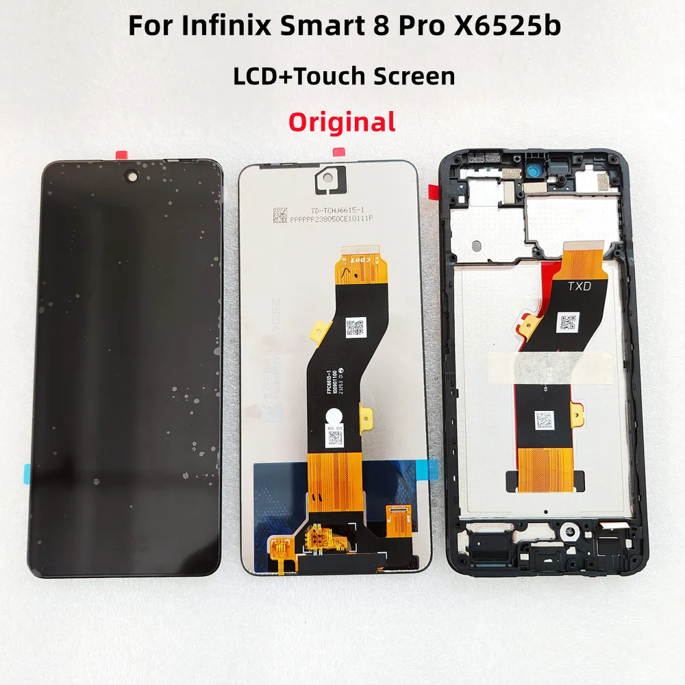 For Infinix Smart 8 Pro X6525b LCD Screen Display And Touch Screen Glass Panel Assembly X6525B LCD Complete Replacement Parts