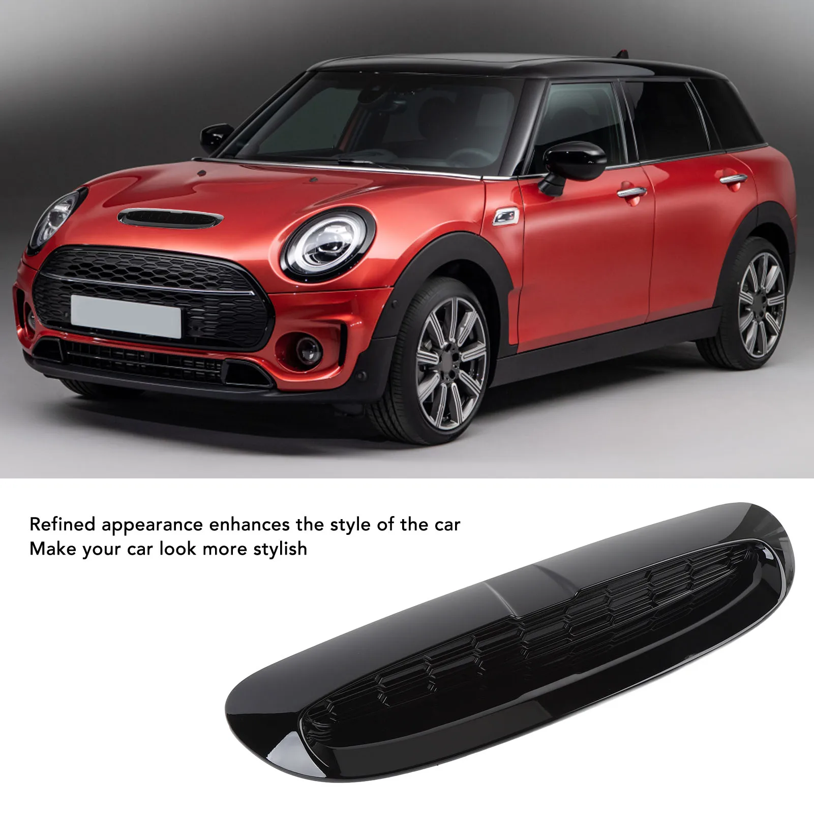 Rejilla de entrada de aire para capó delantero, ventilación a prueba de golpes, ajuste 51137376052, aspecto elegante, resistente al color para S JCW F54 F55 F56 F57 2014 hacia arriba