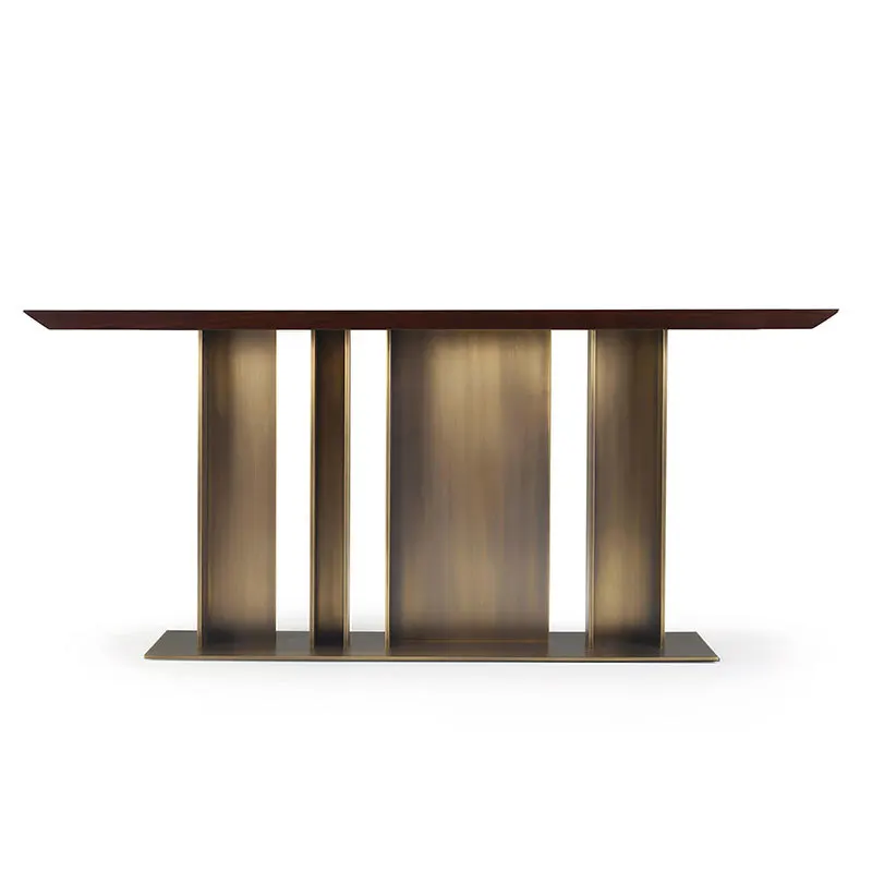 

Italian modern stainless steel entrance table, simple entry, front door decoration, light luxury marble entrance table