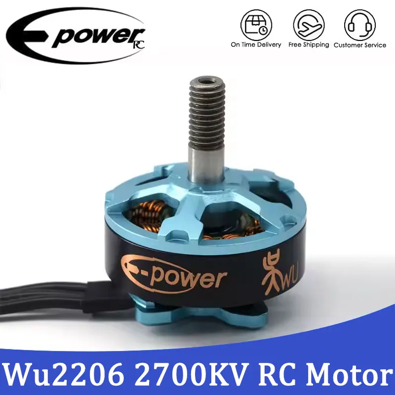 

E-POWERRC Samguk Series WU2206-1750KV 2400KV 2700KV 3-6S Brushless Motor For RC Airplanes Models Multicopter Spare Part Accs Toy