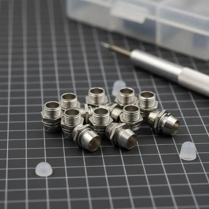 10 Pack 5mm LED Holder High Strength Zinc Alloy Light Emitting Diode Base for Industrial Circuit Installation