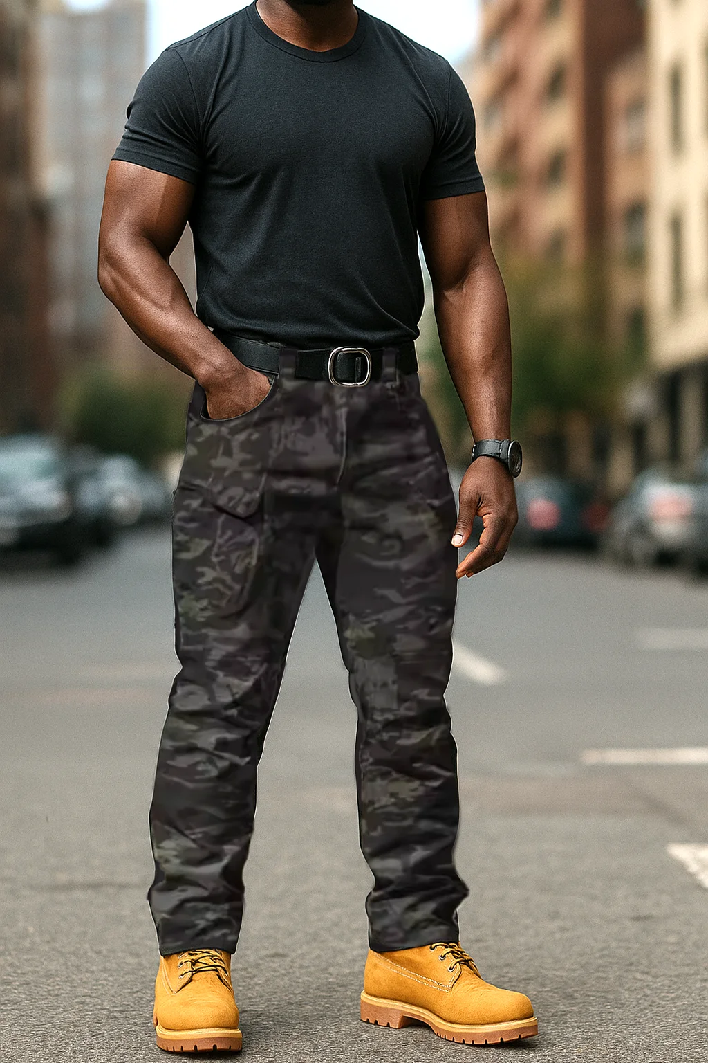 

2025 Высококачественные повседневные брюки, мужские тактические беговые брюки, камуфляжные брюки-карго с несколькими карманами, модные черные армейские брюки, рабочая одежда