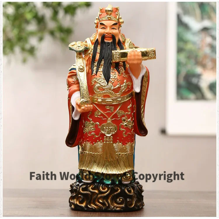 2025 Taoist Buddhism HOME Shrine efficacious protection Gold plating Career Business FU Good luck God LU XING FENG SHUI statue