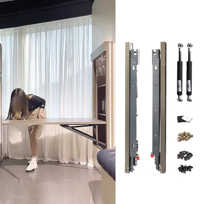 

Modern Foldable Kitchen Set Kit Multi Function Folded Transformer Mounted Dining Useful Invisible Wall Hanging Table Folding