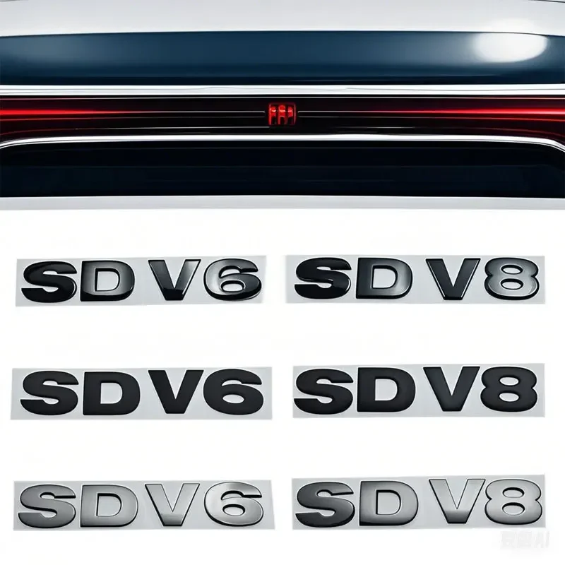 SDV6 SDV8 TDV6 TDV8 MARK Logo Car Stickers For Land Rover Range Rover SDV6 SDV8 Refit TDV6 TDV8 Rear Trunk Label Accessories