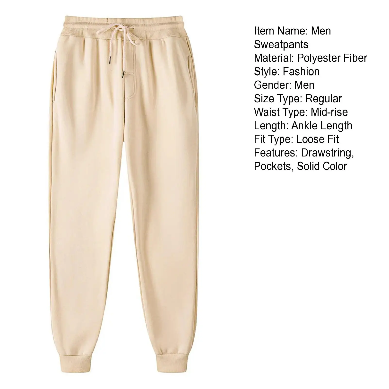 Spring New Men's Baggy Straight Leg Sweatpants Korea Style Fashion Wide-leg Pants Casual Trousers Male Black White Light view 5