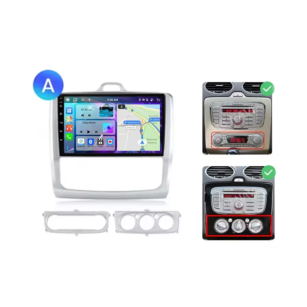 Picture 3: Android 16 For Ford Focus 2 3 Mk2 Mk3 2004 2005 2006 2007 - 2011 Car Radio Navigation Multimedia Player WIFI+4G GPS Carplay Auto