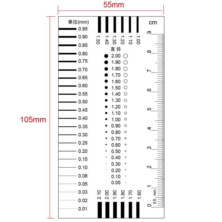 Spot Gauge, Dot Line Gauge, Spot Gauge, Spot Spot, Cafflin Ruler, Caliper, Appearance, QC Quality Inspection Area Gauge