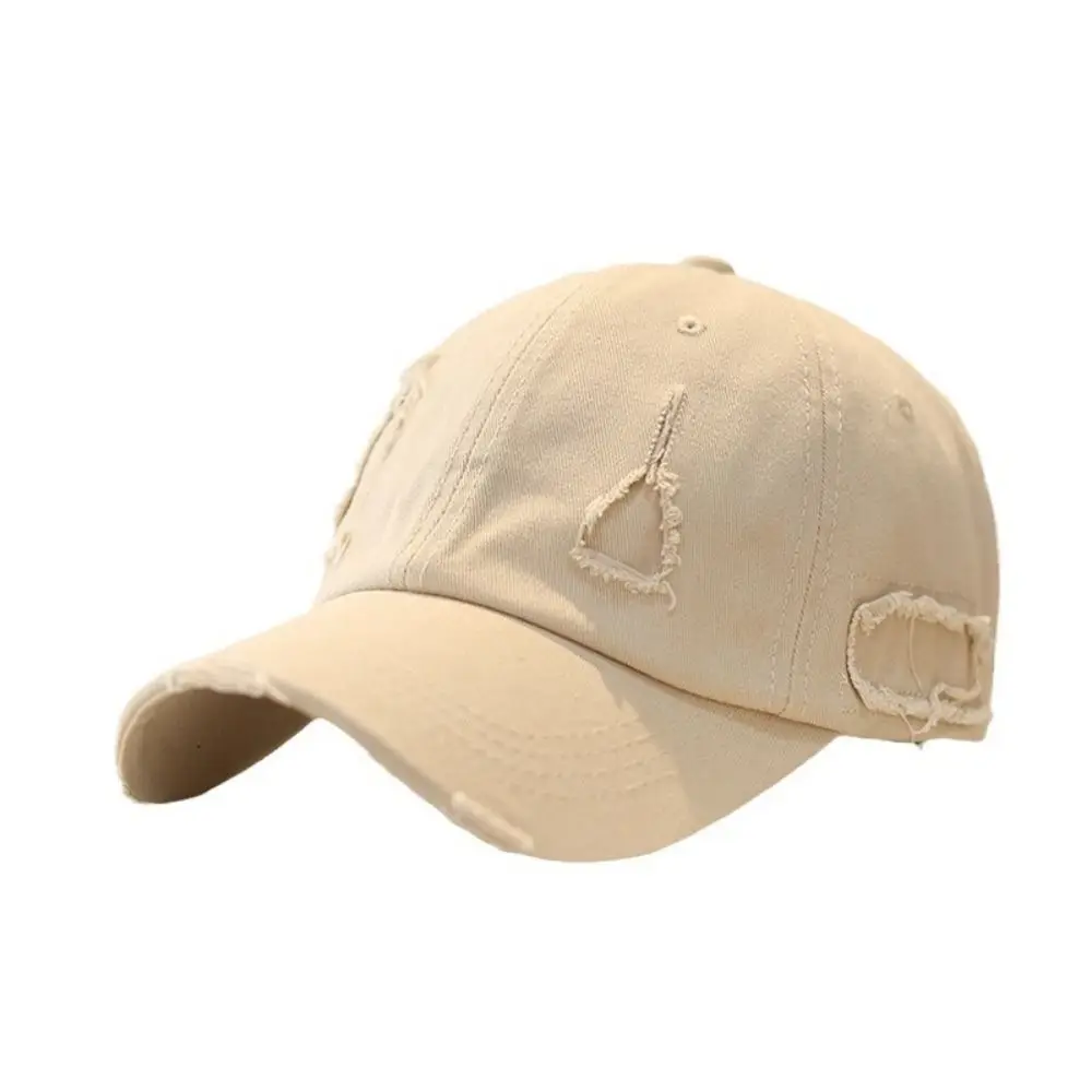 Chapéu de pesca cowboy holed boné de beisebol retro casquette lavado denim chapéus ajustável casual pára-sol boné para homem