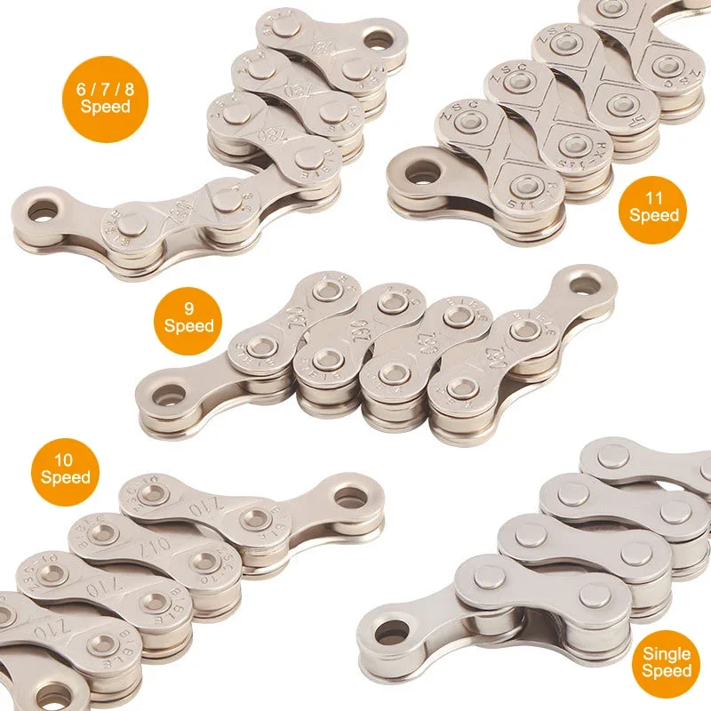 Toopre MTB Road Bike Parts Bicycle Chain Single speed 6 7 8 9 10 11 12Speed Velocidade MTB Chains 116L Silver Part Missing Link