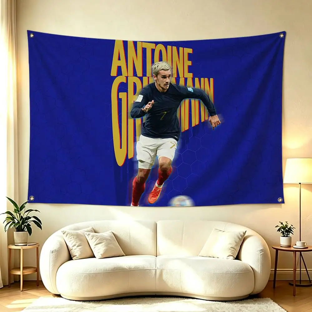 Football star A-Antoine Griezmann  Flags Wall Hanging Tapestry Outdoor Garage Room Decorative flag Background Blanket