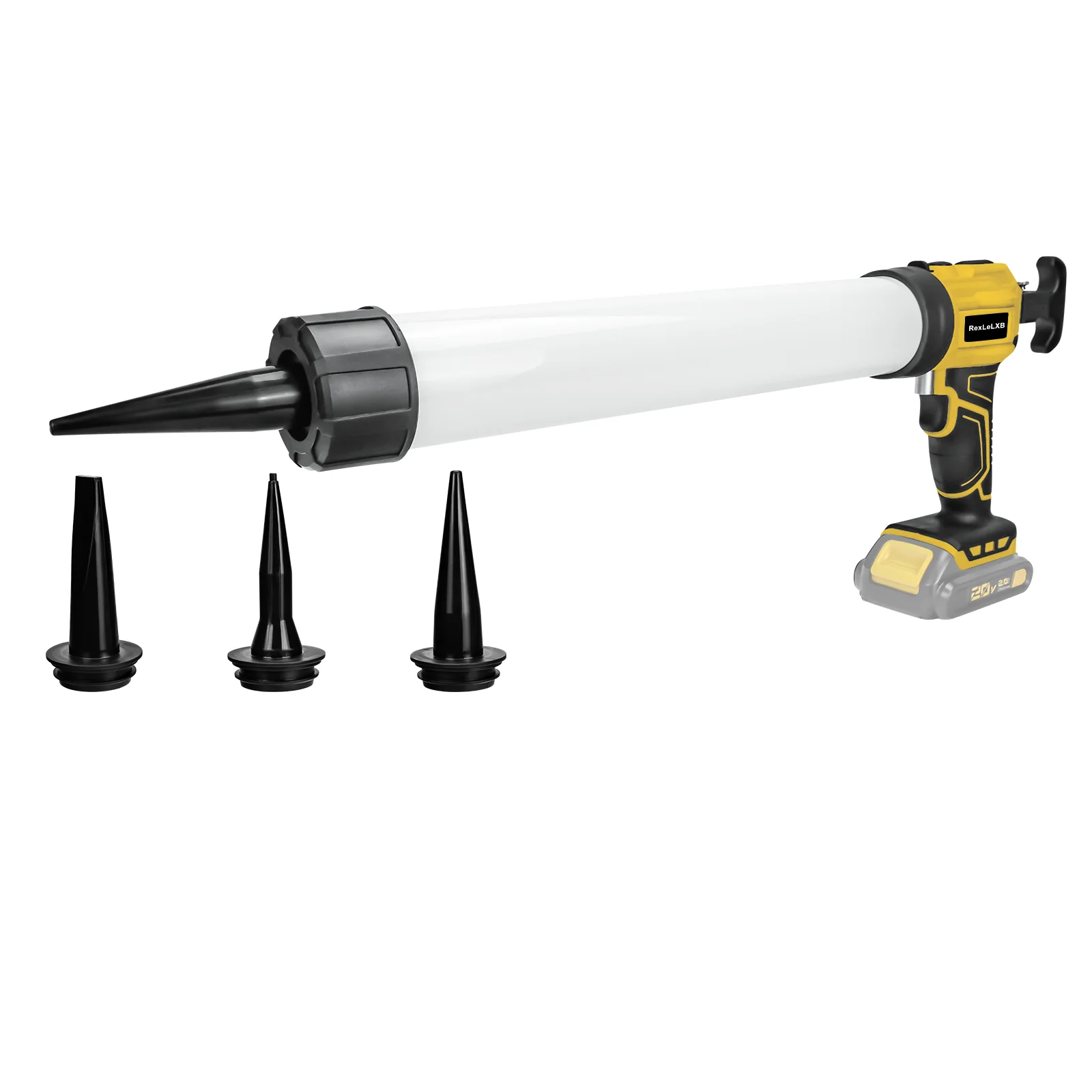 مسدس السد اللاسلكي 20 أونصة/600 مللي مسدس سيليكون كهربائي 4 سرعات خالية من التنقيط ملء ختم أداة إصلاح لدبوس بطارية ديوالت 20 فولت