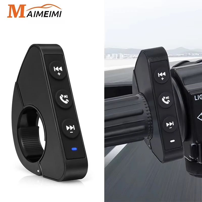 Motorcycle Handlebar Media Controller Steering Wheels Switch Bluetooth-compatible Wireless Media Smart Phone Remote Controller