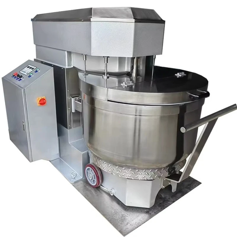 Customize 100kg 125kg Industrial Bread Spiral Dough Mixer Machine With Removable Bowl  Bakery Equipment Flour Mixer Machine