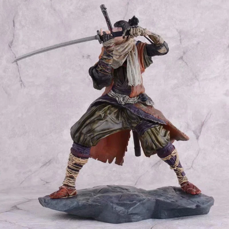 Sekiro Shadows Die Twice 늑대 액션 피규어 애니메이션 Figuras GK 동상 장난감 19cm PVC 컬렉션 모델 장식 어린이를위한 선물