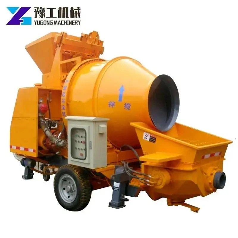 YG Trailer Mounted Electric Motor Mobile Concrete Pump High Performance Construction Machinery Concrete Mixer Pump Equipment