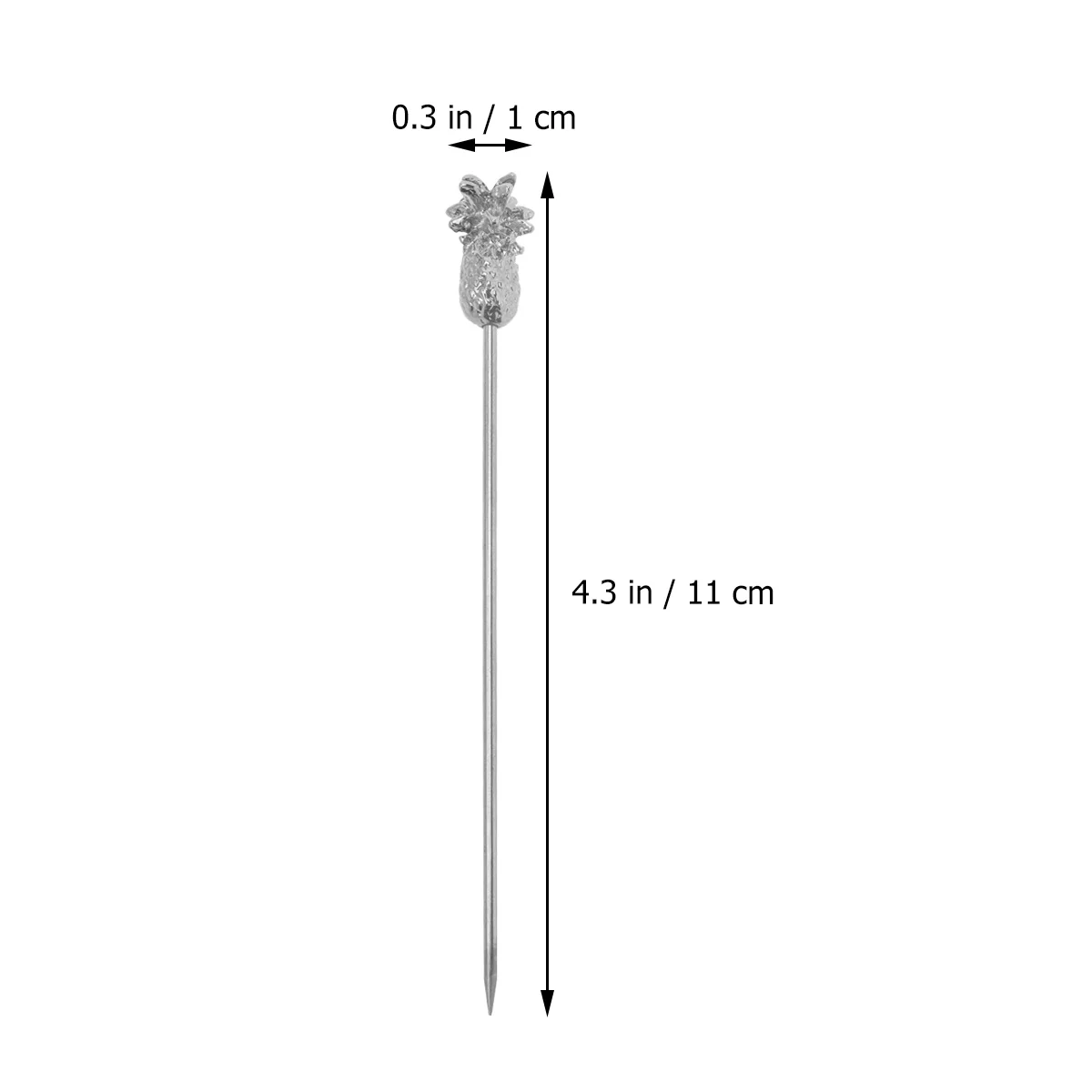

5pcs Stainless Steel Cocktail Picks Fruit Forks Reusable Pineapple Dessert Forks Party Food Picks Rose Gold For Bar Cafe Beach