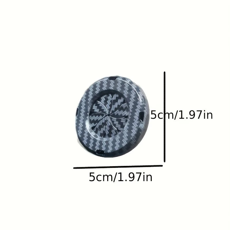 Carbon Fiber Pattern ABS One-Touch Start Button Decorative Cover — Fits Most Cars and Motorcycles