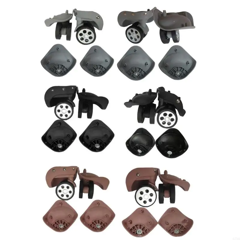 

G7NB 4PCs Rubber Trolley Casters Replacement for Luggage Box 60x12mm/55x12mm Heavy Duty Suitcase Wheel 360 Degree