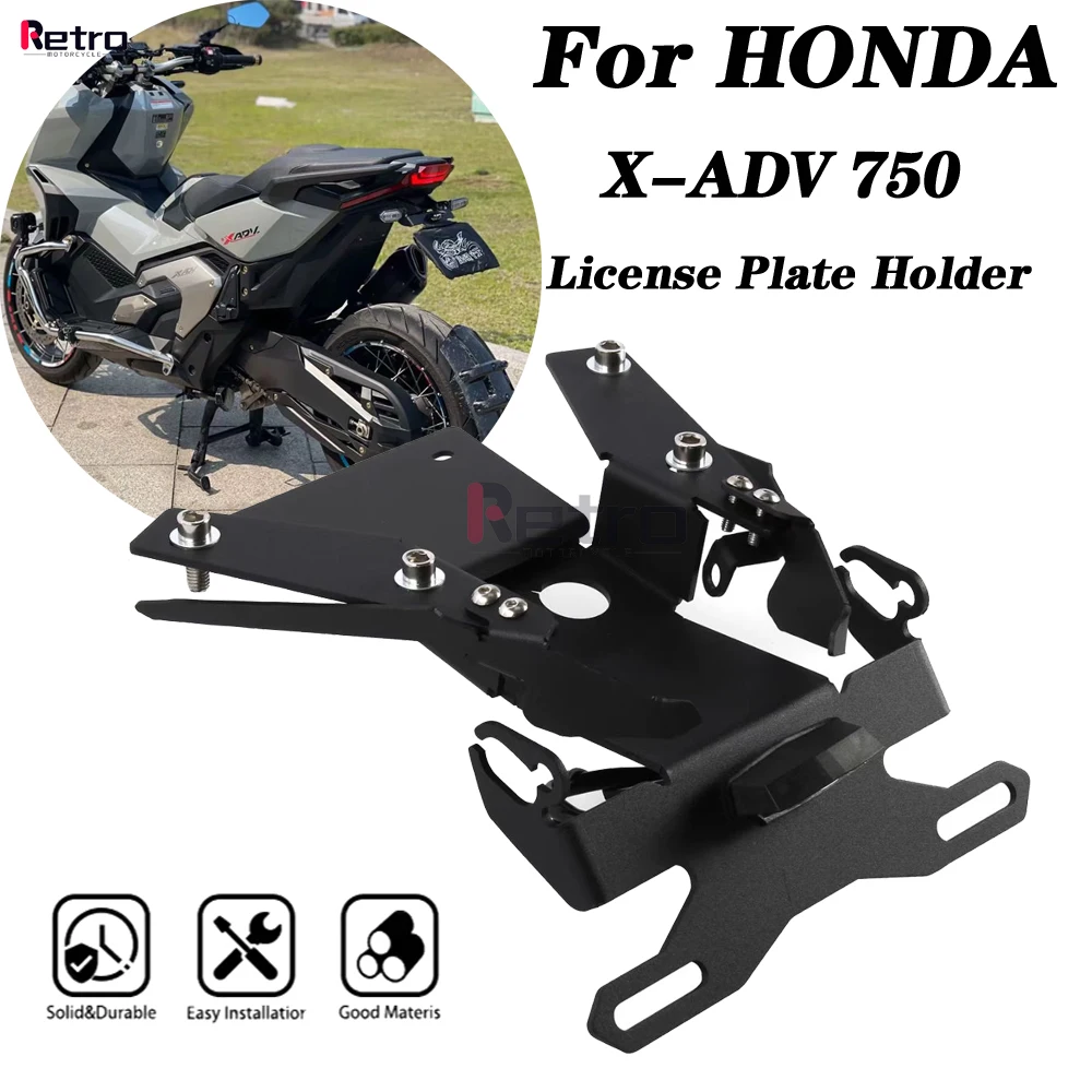 

Для HONDA X-ADV 750 XADV 750 2021 2022 2023 2024 X-ADV XADV X Adv 750, держатель номерного знака мотоцикла, кронштейн, комплект для устранения крыльев