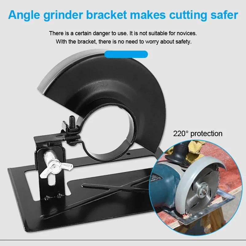 Thickened Steel Angle Grinder Bracket Cutting Machine Base Protection Cover Angle Grinder Convert To Cutter Woodwoking Tool image 3
