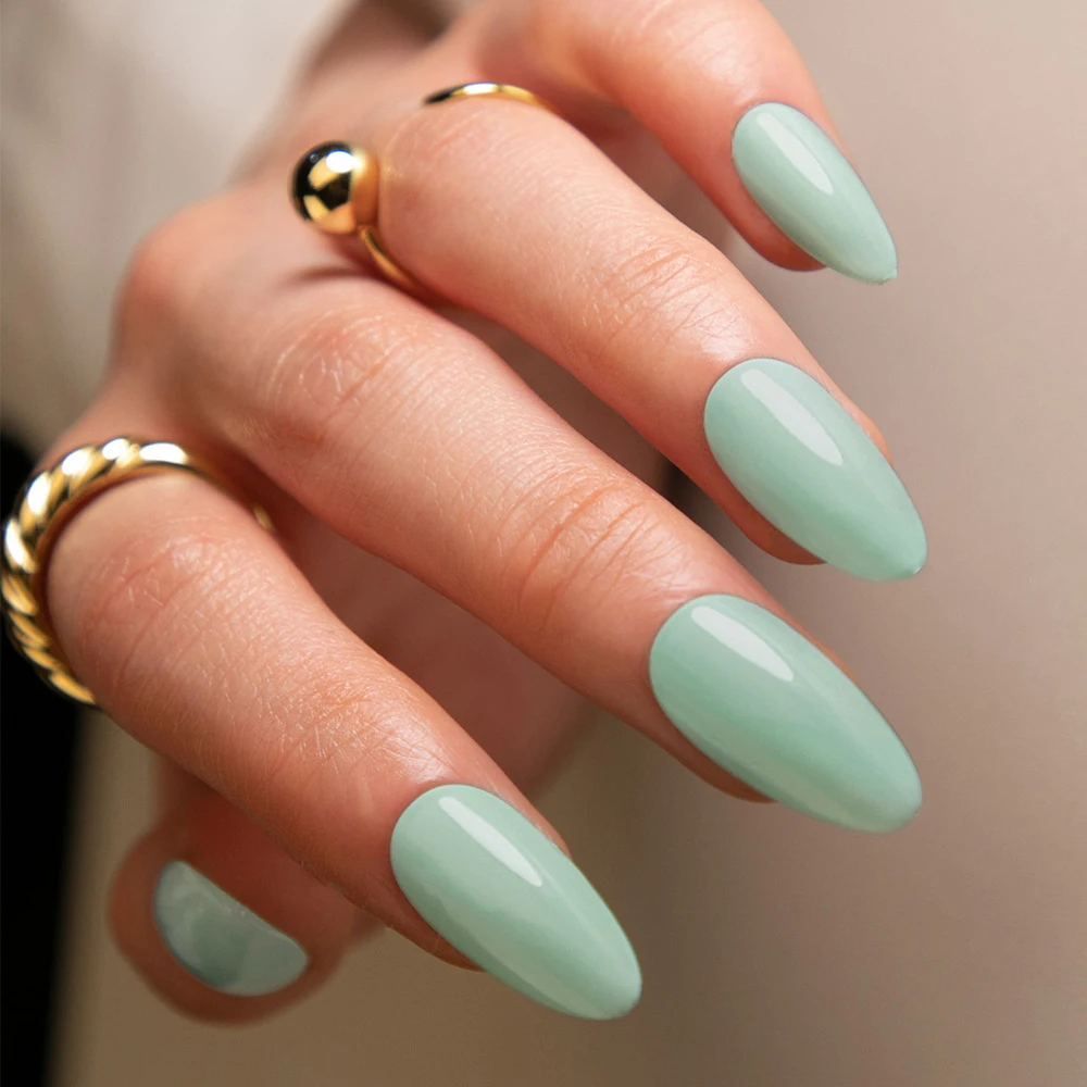 24개입 화이트 숏 스퀘어 헤드 가짜 손톱 여름용 네일 팁 순색 심플 프렌치 팁 착용 가능한 풀커버 프레스온 네일