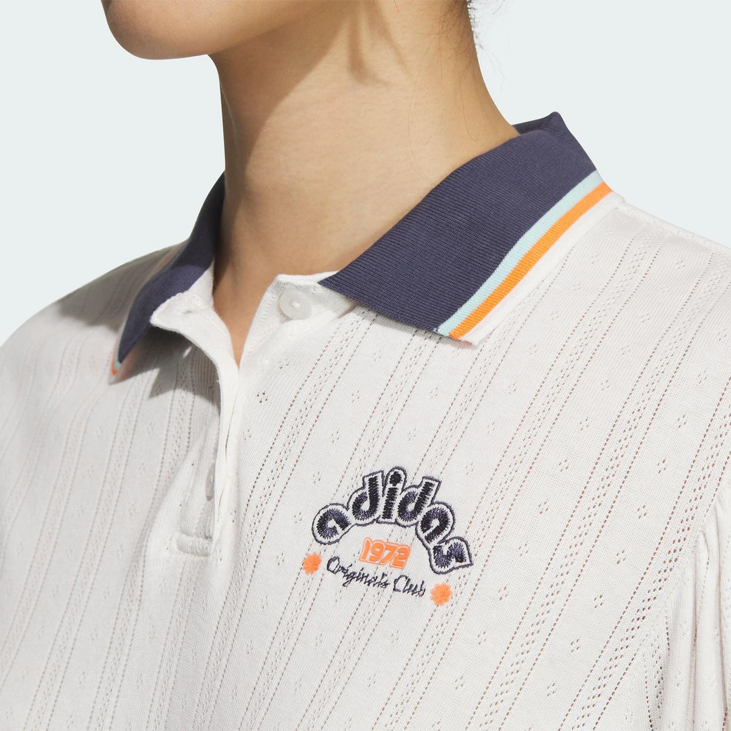 قميص بولو نسائي من Adidas أصلي بثلاثة خطوط JM8000 #4
