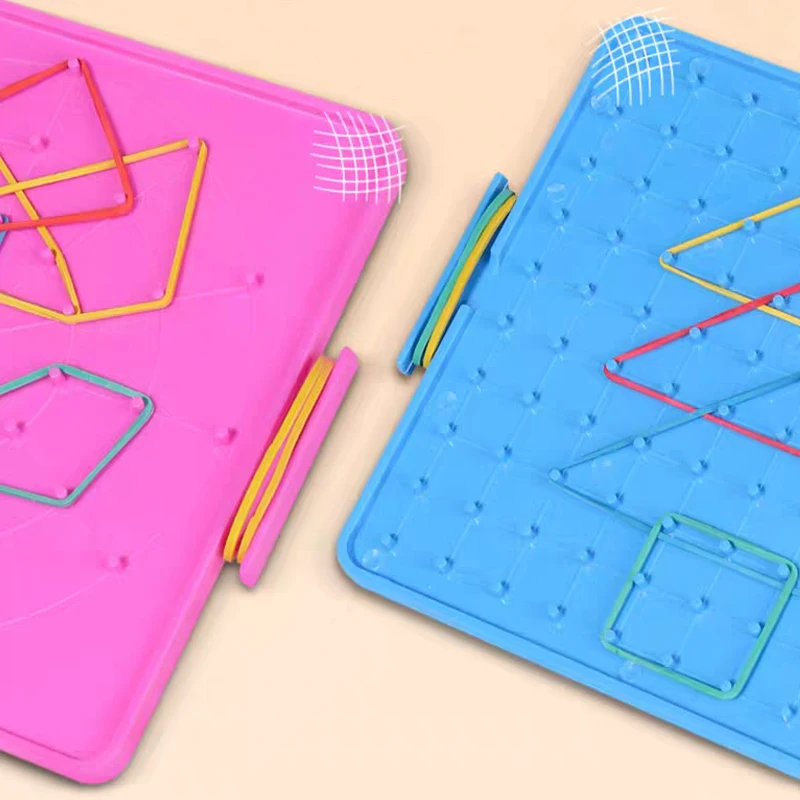 Montessori Small Geometric Creative Nail Board Graphics for Children's Early Education Toys Puzzle Math Games