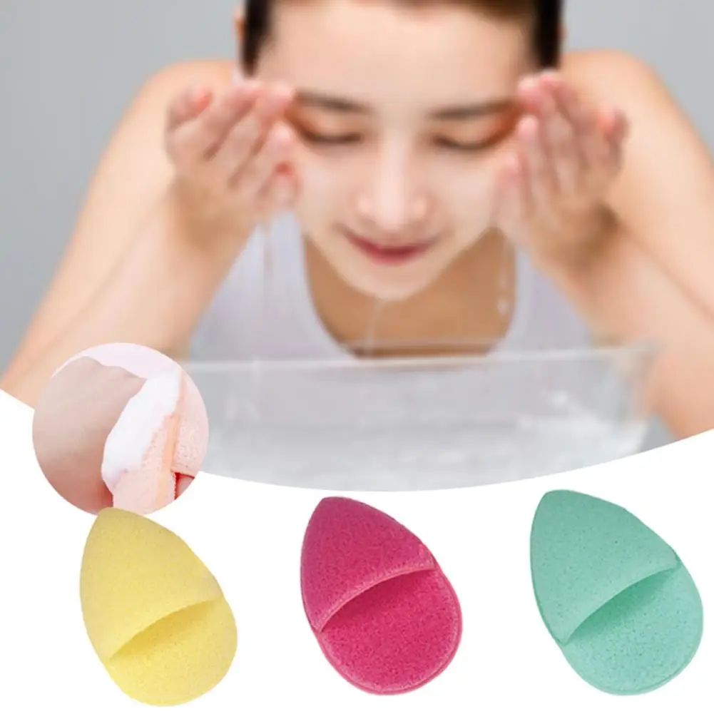 Useful Sponge Puff Polyurethane Cleansing Sponge Finger Cots Reusable Hand-plugged Face Washing Puff Deep Cleaning