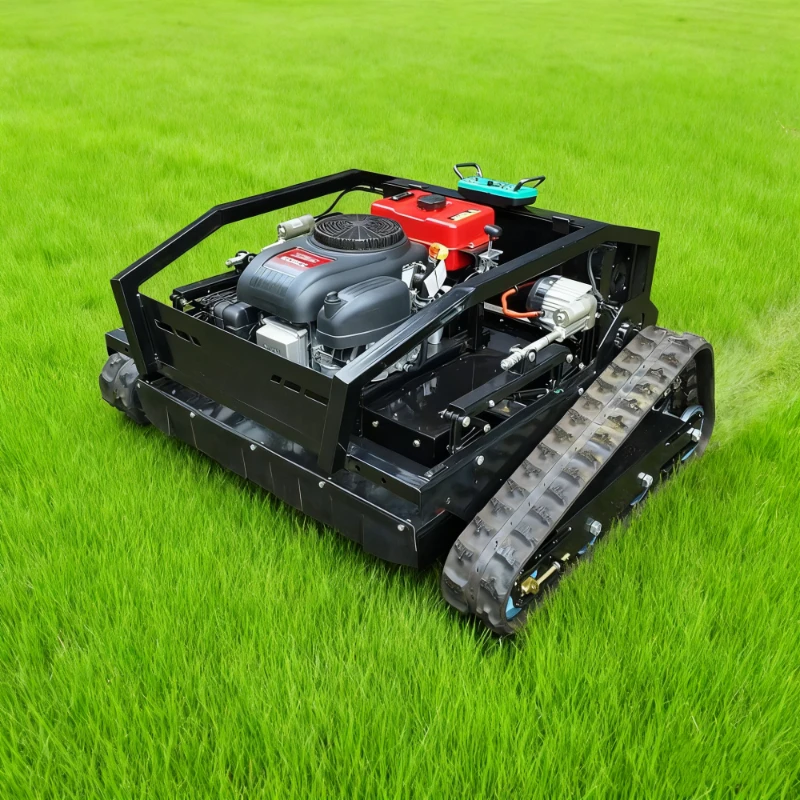 Customized RC Tracked Lawn Mower，Grass Leaf Robot，Cutter for Steep Slopes Mower Speed 5KM/H，Suitable for Gardens