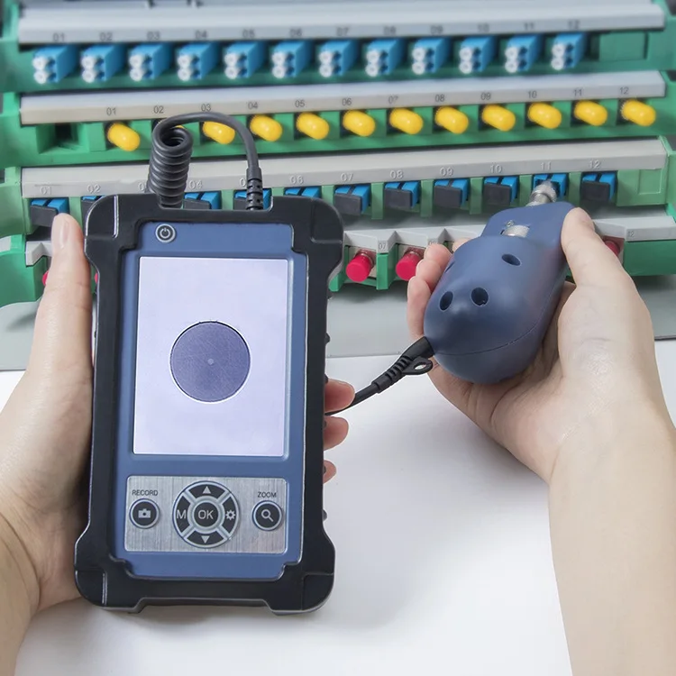 FTTH 400x Optical Fiber Microscope Handheld Fiber Endface Detector Exfo End Face Inspection Probe SC/FC/ST/LC Female Fibre-scope