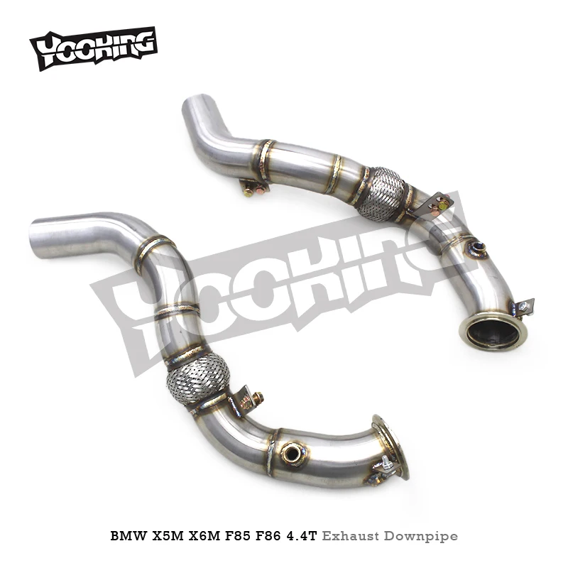 Custom Street Car Header Downpipe For BMW X5M/X6M F85/F86 4.4TT 2015-2019 Performance SS304 Free Flow Pipes Exhaust System