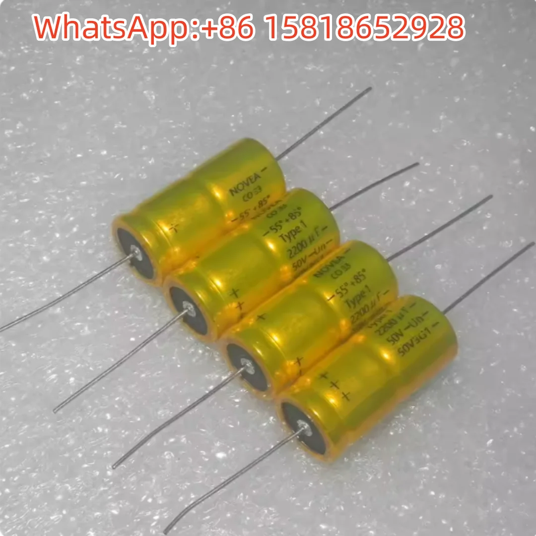 2pcs French copper leg NOVEA Gold Novar 50V 2200UF co33 axial through-hole audiophile filter capacitor