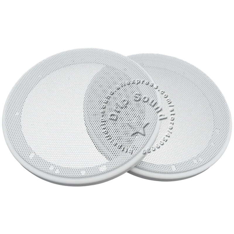 ل 6.5 "بوصة شبكة سماعات غطاء هيج الصف سيارة الصوت الزخرفية دائرة شبكة معدنية مصبغة شبكة حماية 183 مللي متر # الأبيض